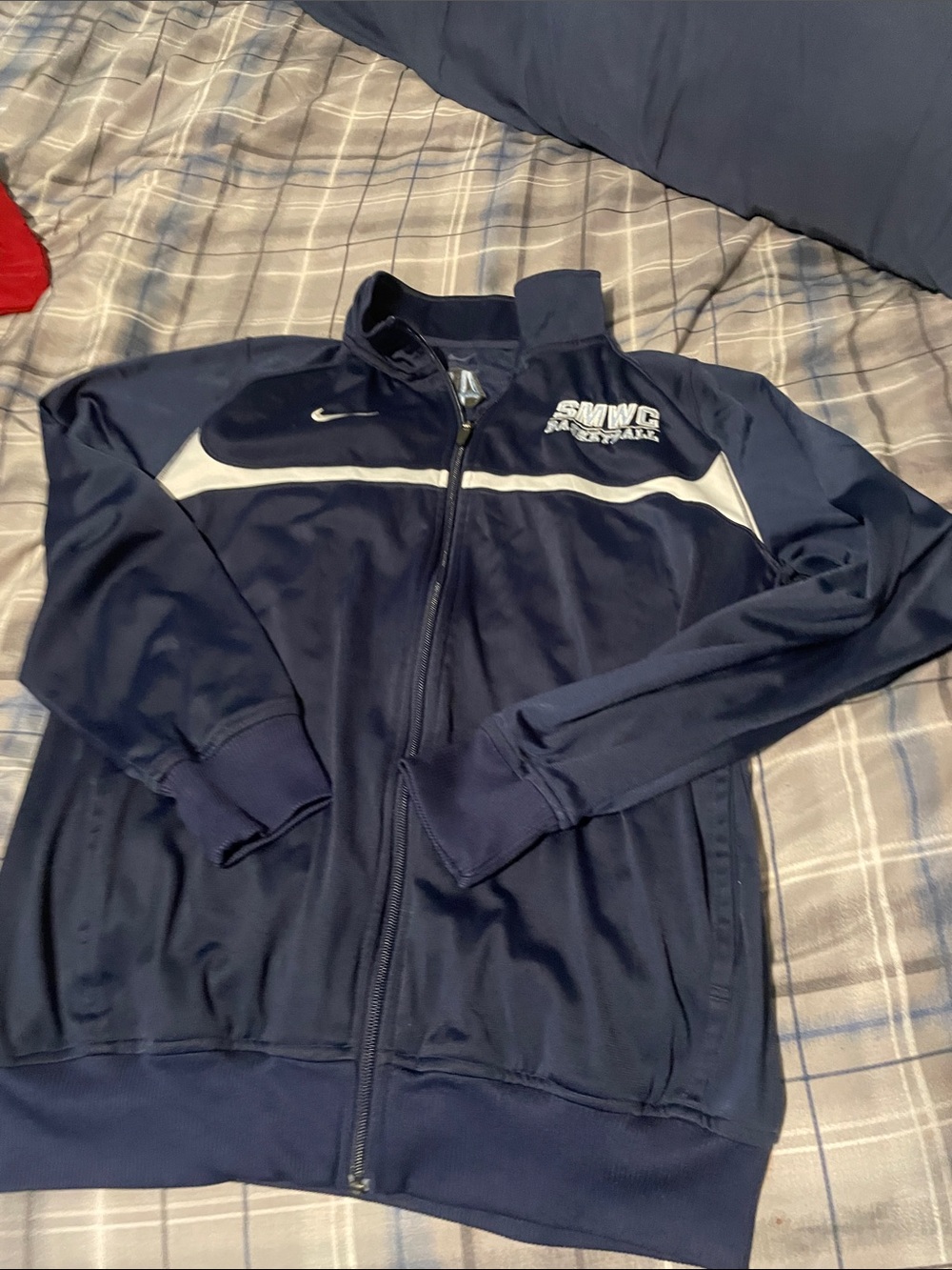 Nike Men’s Navy Track Jacket with White Stripe